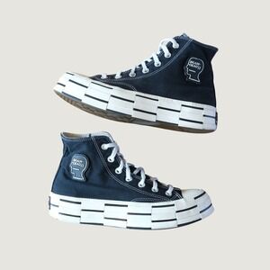 Converse x Brain Dead Chuck 70 High Top Black Platform Sneakers Mens 6 Womens 8